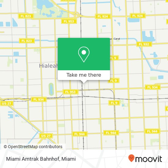 Mapa de Miami Amtrak Bahnhof