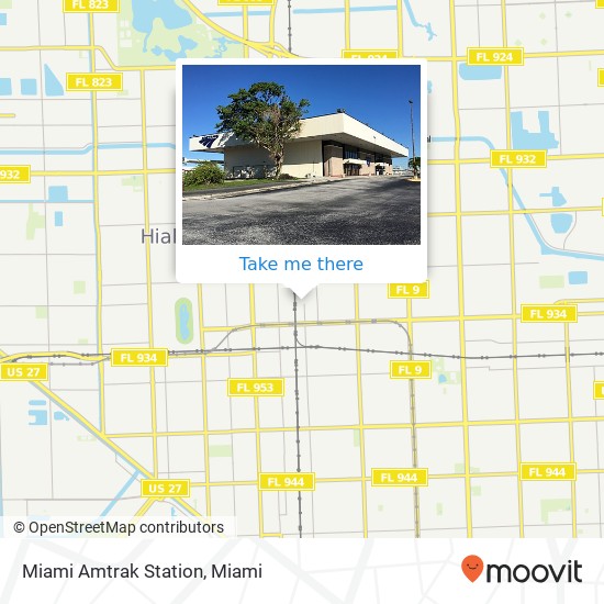 Mapa de Miami Amtrak Station