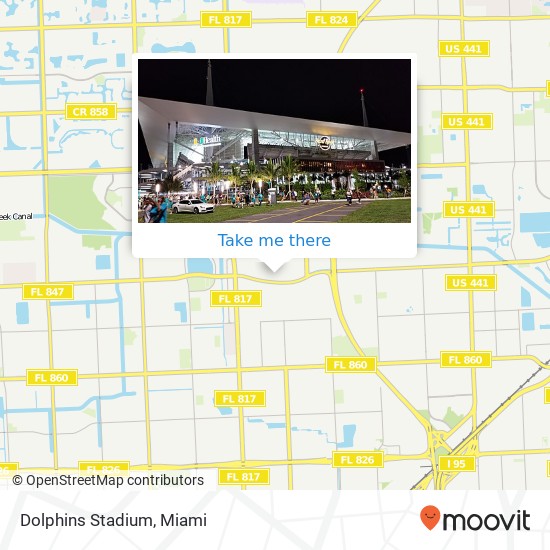 Mapa de Dolphins Stadium