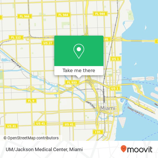 UM/Jackson Medical Center map