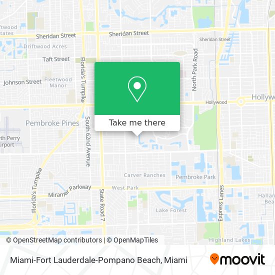 Mapa de Miami-Fort Lauderdale-Pompano Beach