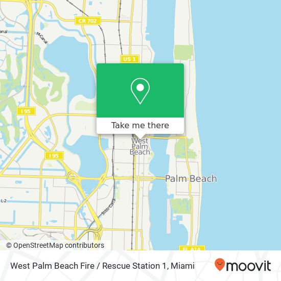 West Palm Beach Fire / Rescue Station 1 map