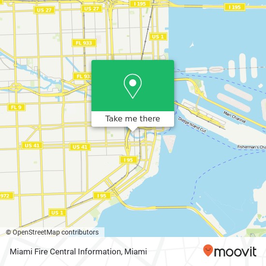 Mapa de Miami Fire Central Information