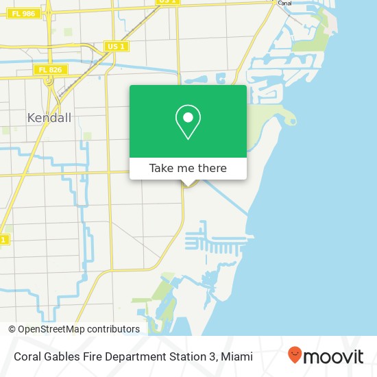 Coral Gables Fire Department Station 3 map