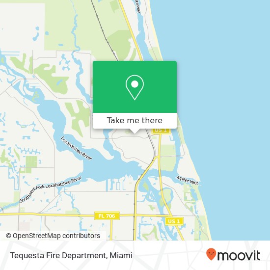 Tequesta Fire Department map