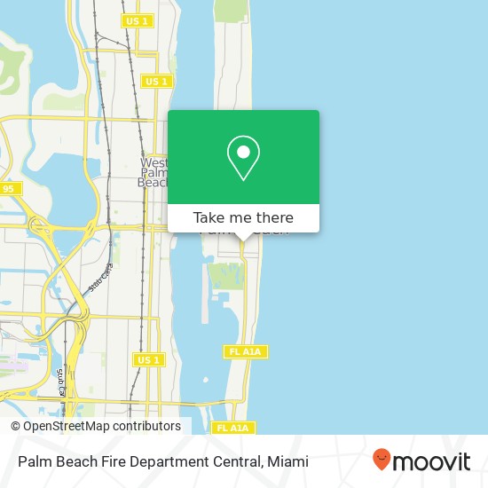 Palm Beach Fire Department Central map