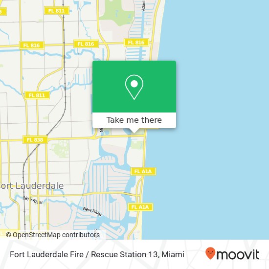 Fort Lauderdale Fire / Rescue Station 13 map