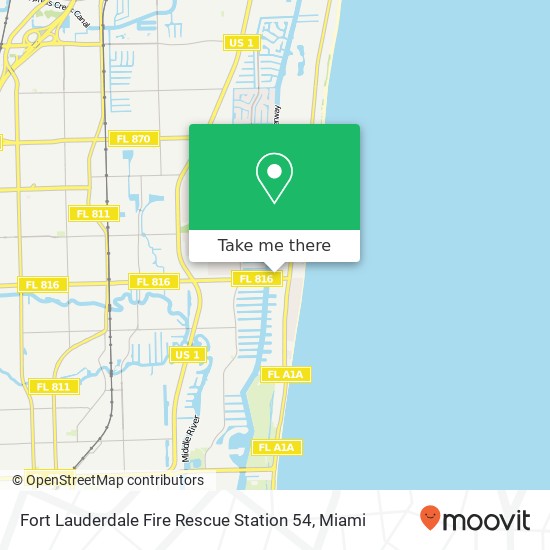 Fort Lauderdale Fire Rescue Station 54 map