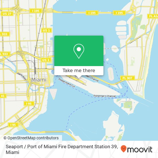 Seaport / Port of Miami Fire Department Station 39 map