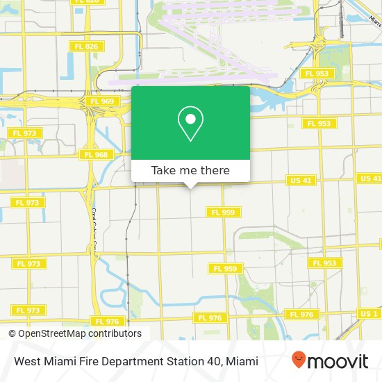 West Miami Fire Department Station 40 map