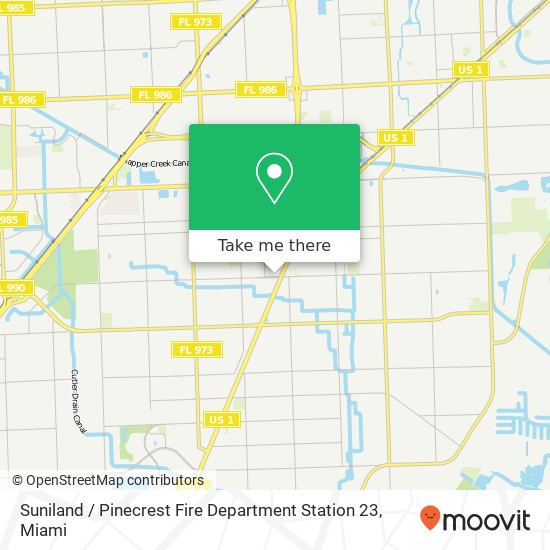 Suniland / Pinecrest Fire Department Station 23 map