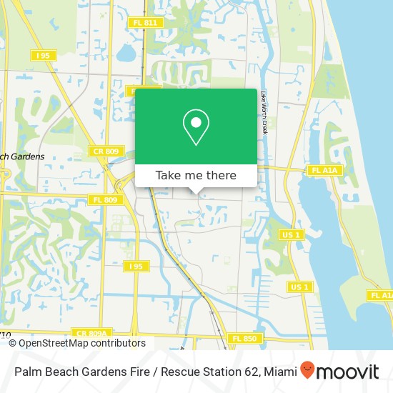 Palm Beach Gardens Fire / Rescue Station 62 map