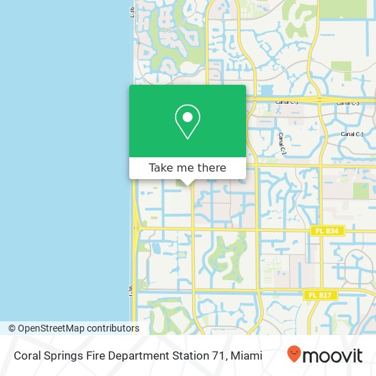 Coral Springs Fire Department Station 71 map