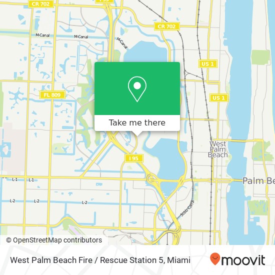 Mapa de West Palm Beach Fire / Rescue Station 5