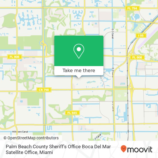 Mapa de Palm Beach County Sheriff's Office Boca Del Mar Satellite Office