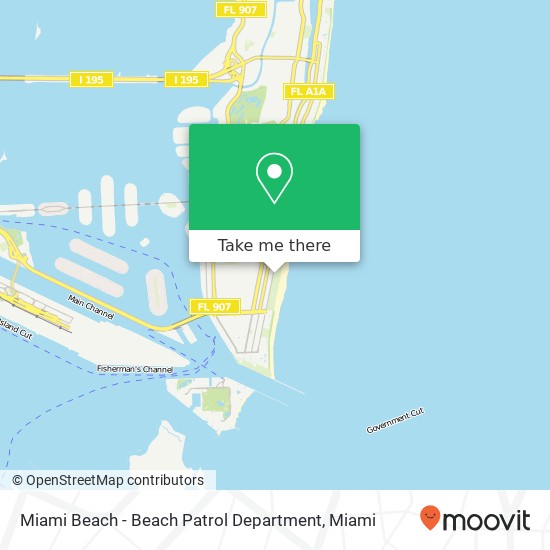 Miami Beach - Beach Patrol Department map