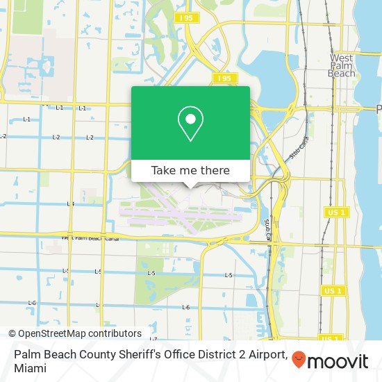 Mapa de Palm Beach County Sheriff's Office District 2 Airport