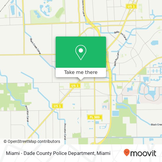 Miami - Dade County Police Department map