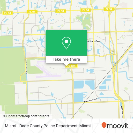 Miami - Dade County Police Department map
