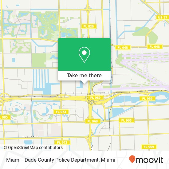 Miami - Dade County Police Department map