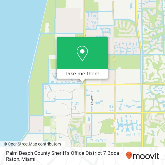 Mapa de Palm Beach County Sheriff's Office District 7 Boca Raton