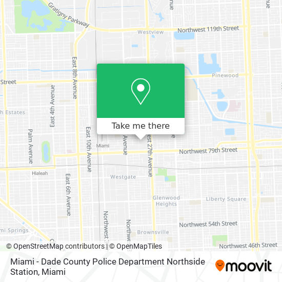 Mapa de Miami - Dade County Police Department Northside Station