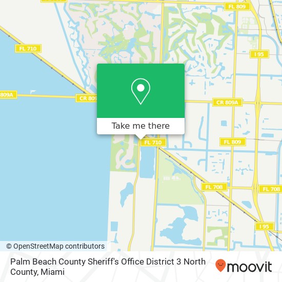 Palm Beach County Sheriff's Office District 3 North County map