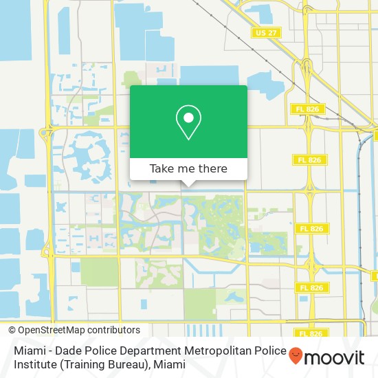 Mapa de Miami - Dade Police Department Metropolitan Police Institute (Training Bureau)