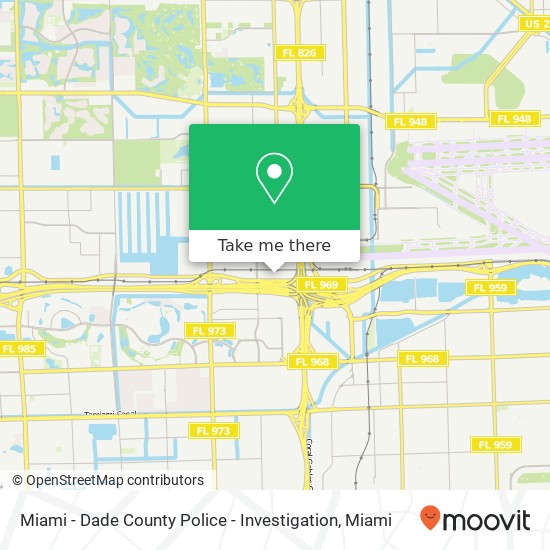 Mapa de Miami - Dade County Police - Investigation