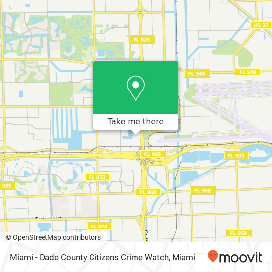 Mapa de Miami - Dade County Citizens Crime Watch
