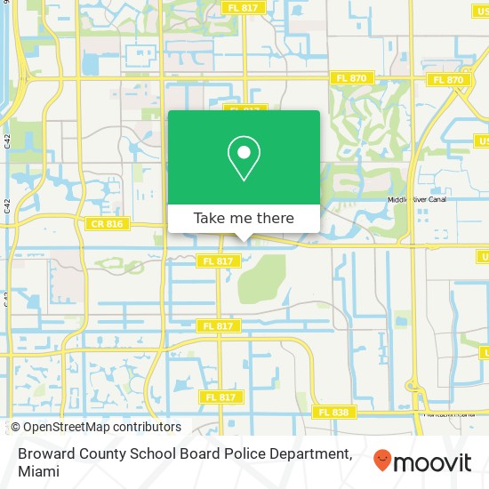 Broward County School Board Police Department map