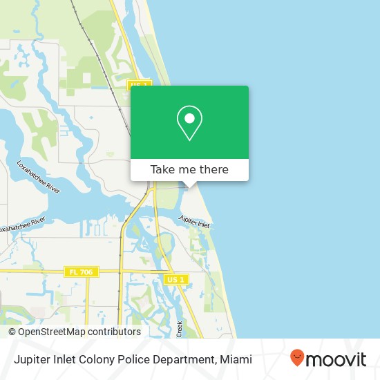 Mapa de Jupiter Inlet Colony Police Department
