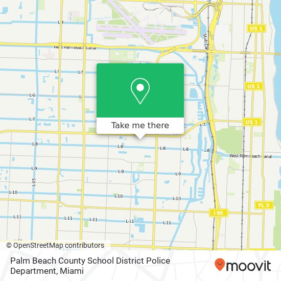 Mapa de Palm Beach County School District Police Department