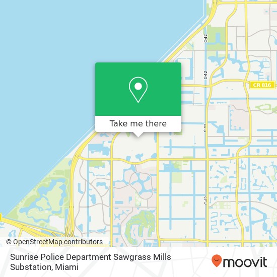 Sunrise Police Department Sawgrass Mills Substation map