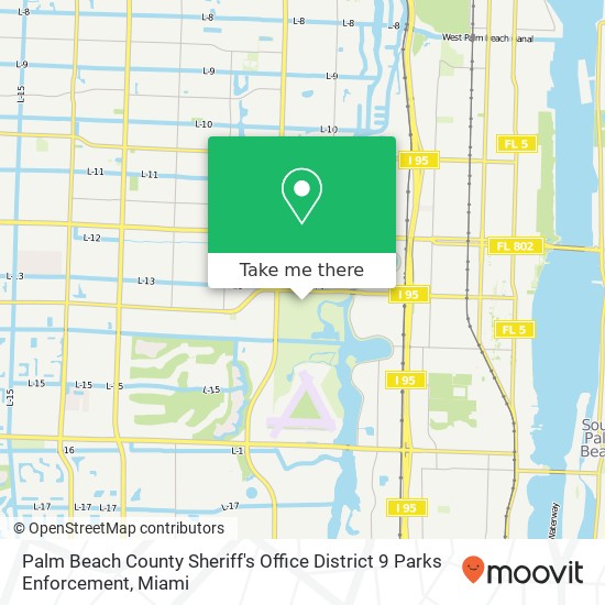 Palm Beach County Sheriff's Office District 9 Parks Enforcement map