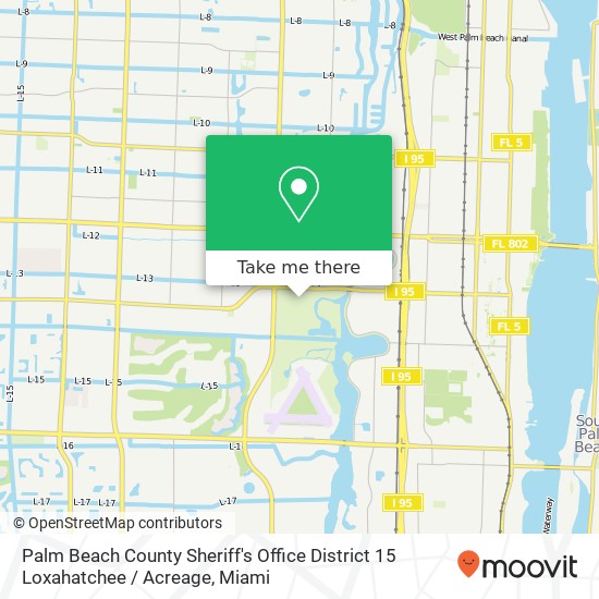 Mapa de Palm Beach County Sheriff's Office District 15 Loxahatchee / Acreage