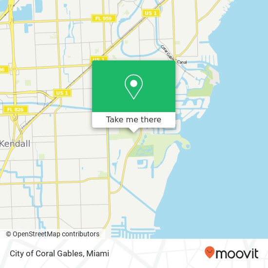 City of Coral Gables map