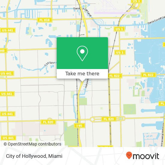 Mapa de City of Hollywood