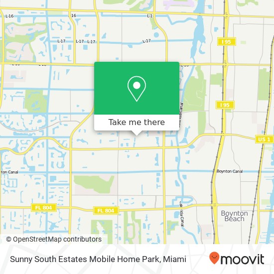 Sunny South Estates Mobile Home Park map