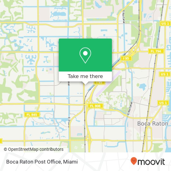 Boca Raton Post Office map