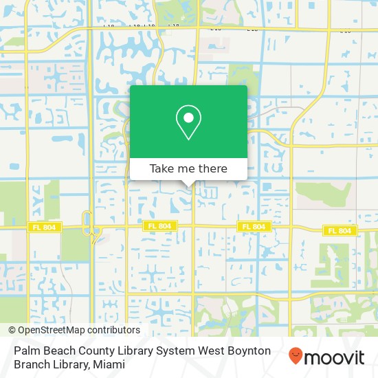Palm Beach County Library System West Boynton Branch Library map