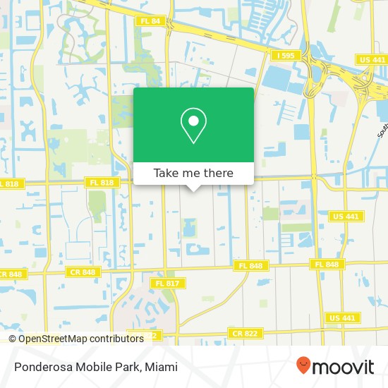 Ponderosa Mobile Park map