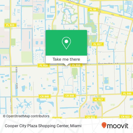 Mapa de Cooper City Plaza Shopping Center