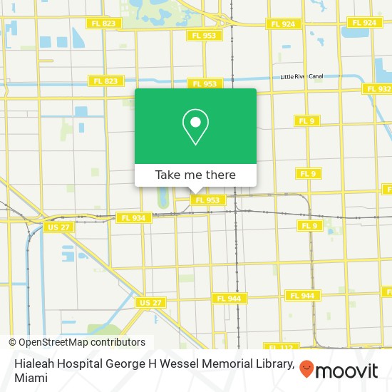 Mapa de Hialeah Hospital George H Wessel Memorial Library