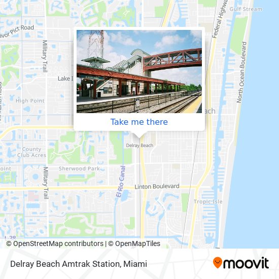 Mapa de Delray Beach Amtrak Station