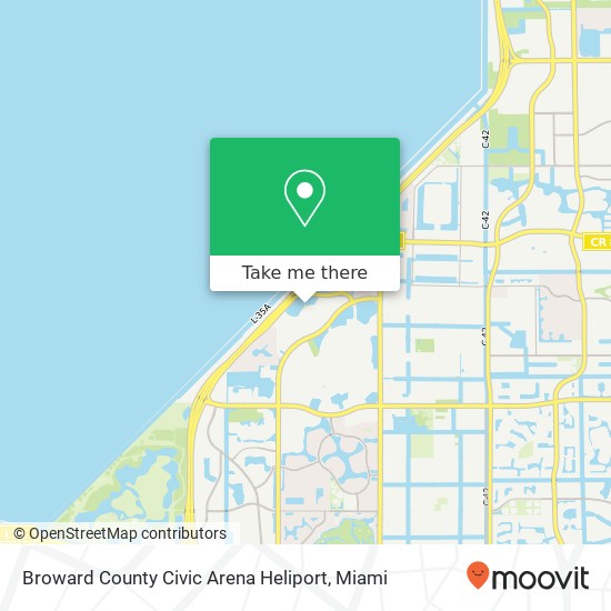 Broward County Civic Arena Heliport map