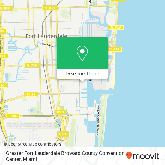 Mapa de Greater Fort Lauderdale Broward County Convention Center