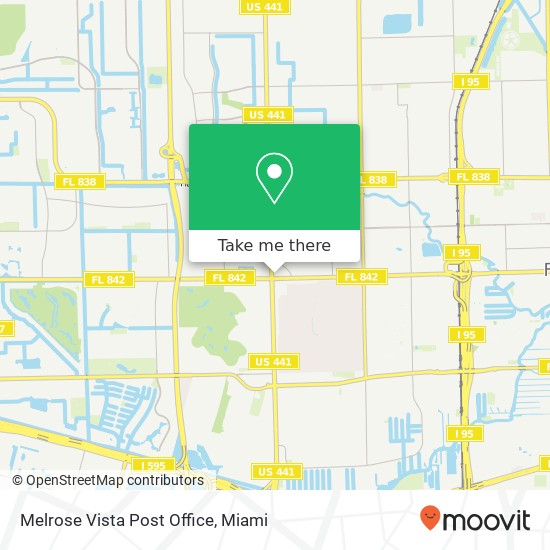 Melrose Vista Post Office map