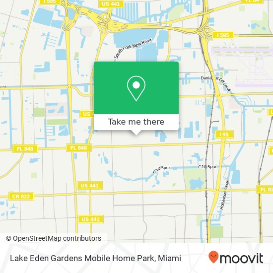 Mapa de Lake Eden Gardens Mobile Home Park