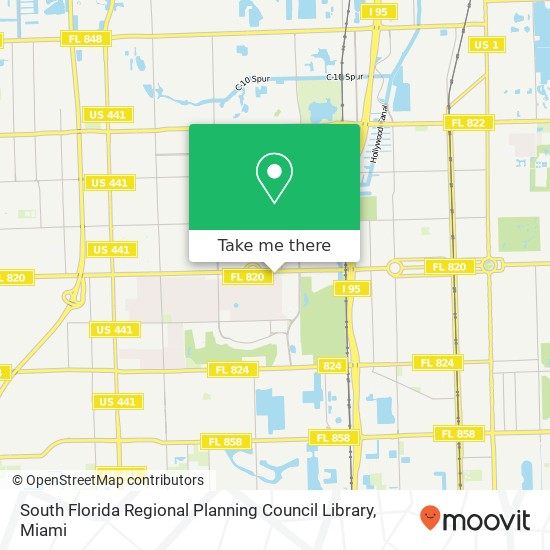 South Florida Regional Planning Council Library map